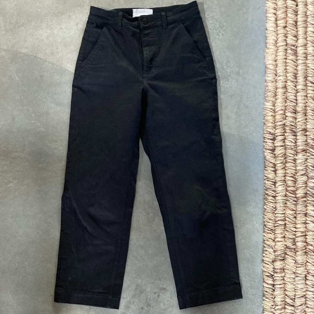 Everlane straight leg crop black ankle